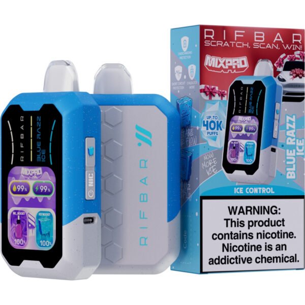 Rifbar_MixPro_40K_Puff_Disposable_Ice_Control_Blue_Razz_Ice__66460 Rifbar MixPro 40K Puff - Desechable