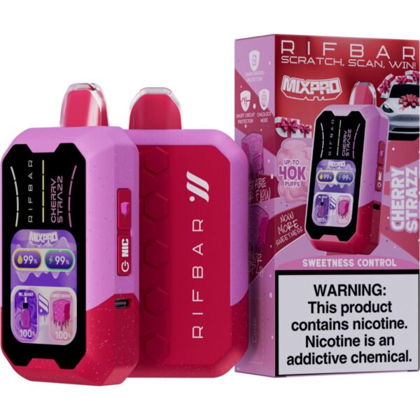 Rifbar_MixPro_40K_Puff_Disposable_Sweet_Control_Cherry_Strazz__03278 Rifbar MixPro 40K Puff - Desechable