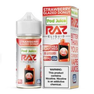 50_11176_000 Strawberry Glazed Donut - Pod Juice x RAZ E-Liquid - 100mL
