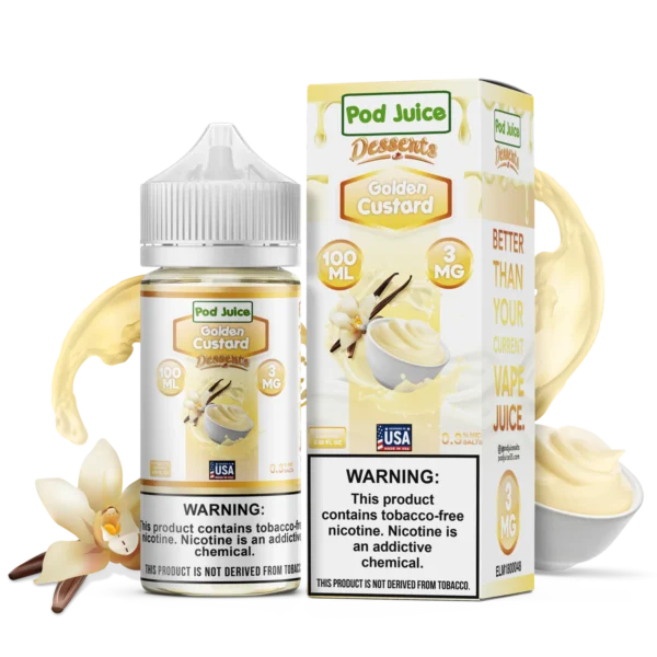 Golden Custard Freebase_ 100ml_ pod juice