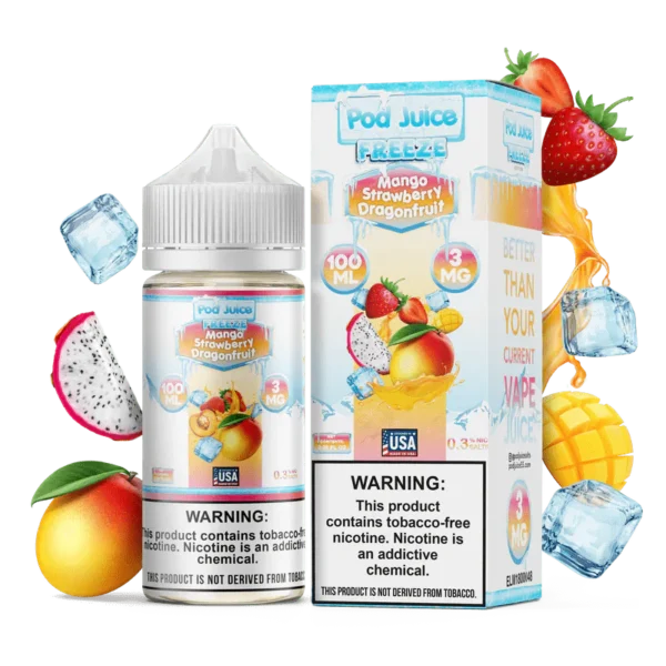 Mango Strawberry Dragonfruit Freeze – Pod Juice 100ml